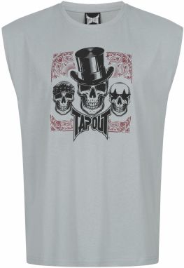 Tapout Tričko 'SKULL TANK'  sivá