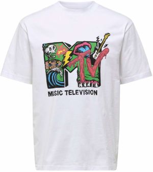 Only & Sons Tričko 'MTV'  modrá / zelená / čierna / biela