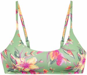 LASCANA Bikinový top 'Malia'  žltá / zelená / svetlozelená / ružová