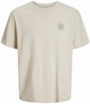 JACK & JONES Tričko 'JJJACKIE'  béžová / sivá