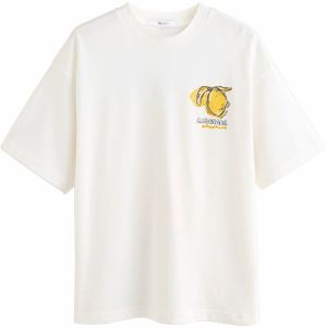 Next Tričko  žltá / čierna melírovaná / biela