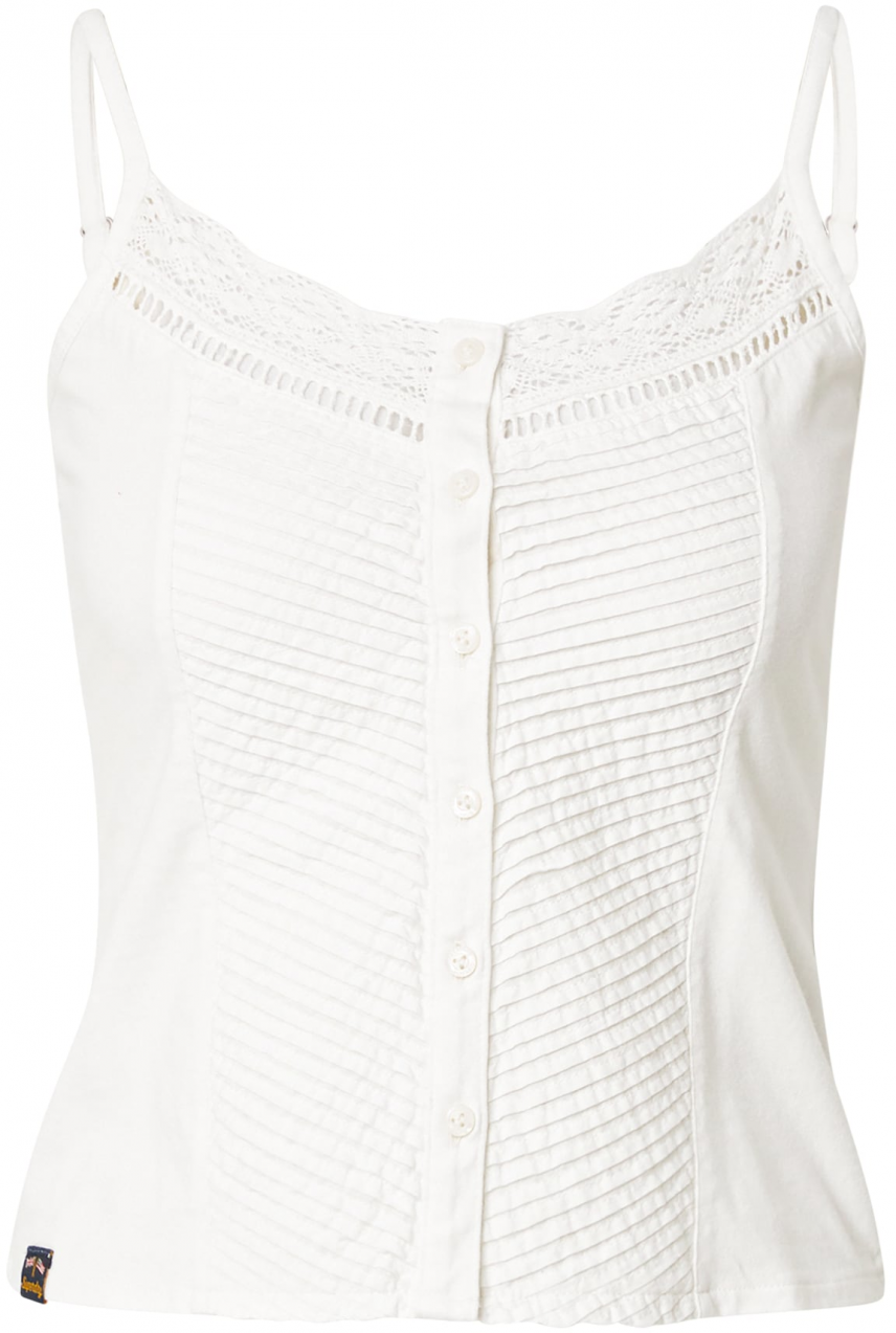 Superdry Top  biela ako vlna