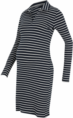 Vero Moda Maternity Šaty 'VMMSea'  tmavomodrá / biela