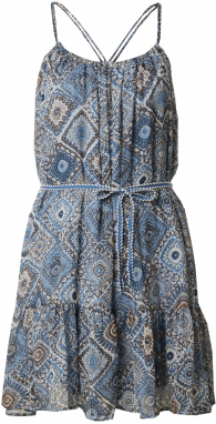 ONLY Letné šaty 'ONLASTA'  béžová / námornícka modrá / modrá denim / hnedá