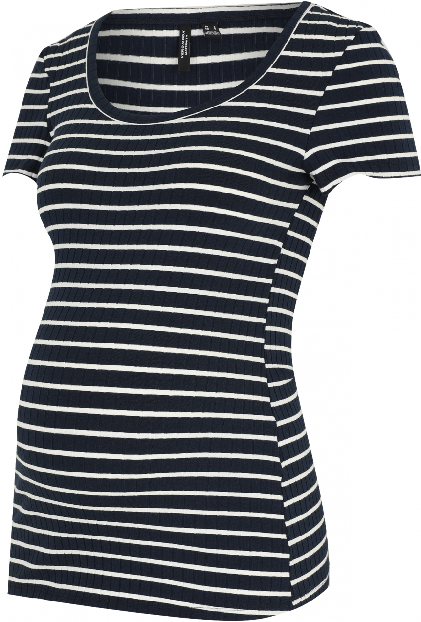 Vero Moda Maternity Tričko 'VMMSEA'  námornícka modrá / biela