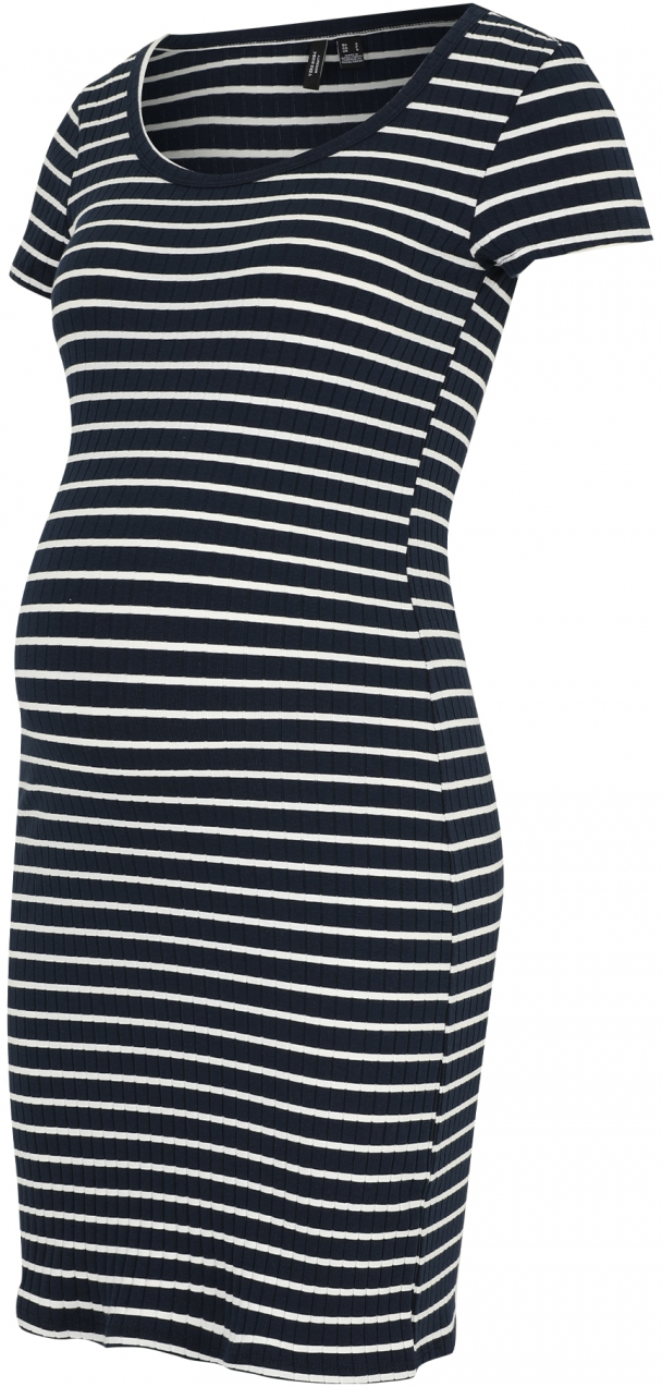 Vero Moda Maternity Šaty 'VMMSEA'  tmavomodrá / biela