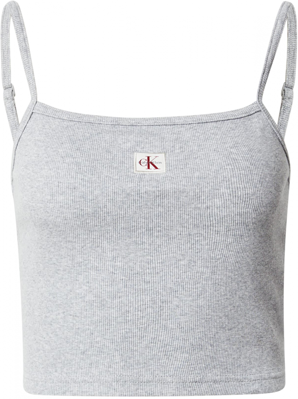 Calvin Klein Jeans Top  sivá melírovaná