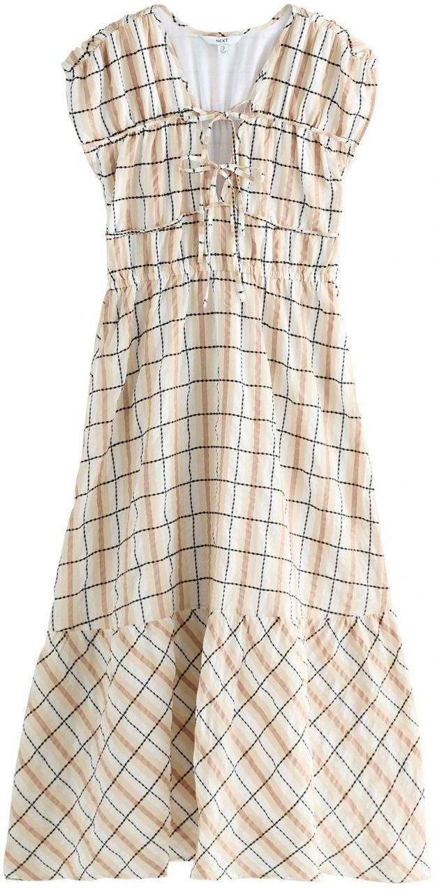 Next Letné šaty  béžová / farba ťavej srsti / čierna / biela