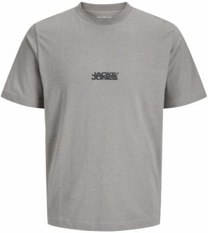 JACK & JONES Tričko 'JCOSAGO'  sivá / čierna