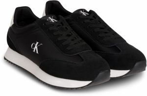 Calvin Klein Jeans Nízke tenisky 'RETRO RUNNER LACE UP NY-SU'  čierna / biela