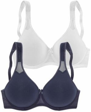 PETITE FLEUR Podprsenka  námornícka modrá / biela