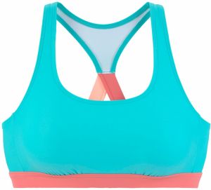 LASCANA ACTIVE Športový bikinový top  vodová / koralová / púdrová