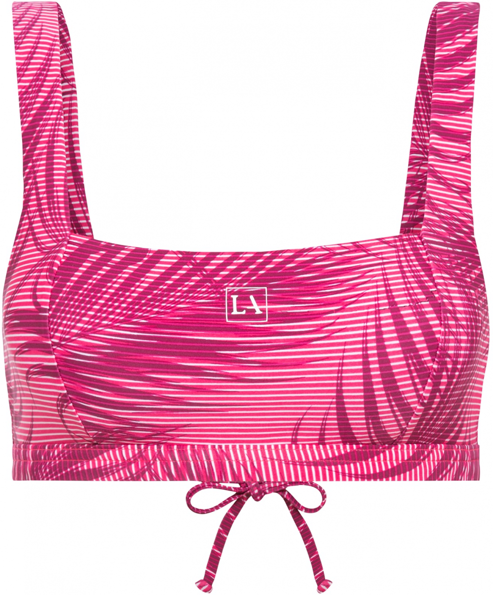 LASCANA ACTIVE Športový bikinový top  ružová / bordová / biela