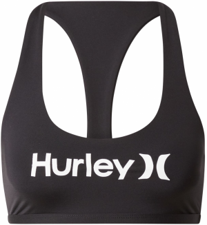 Hurley Športový bikinový top  čierna / biela