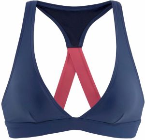 LASCANA ACTIVE Športový bikinový top  námornícka modrá / červeno-fialová