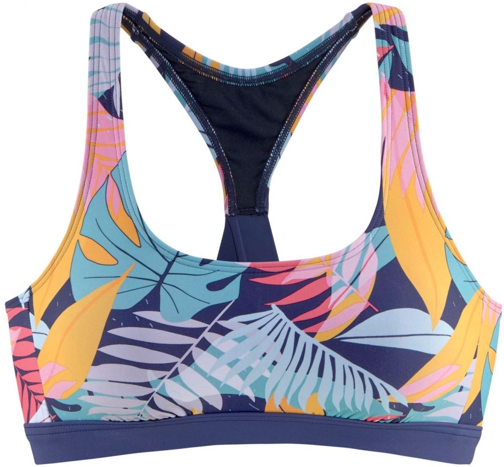 LASCANA ACTIVE Športový bikinový top  indigo / svetlomodrá / žltá / svetloružová
