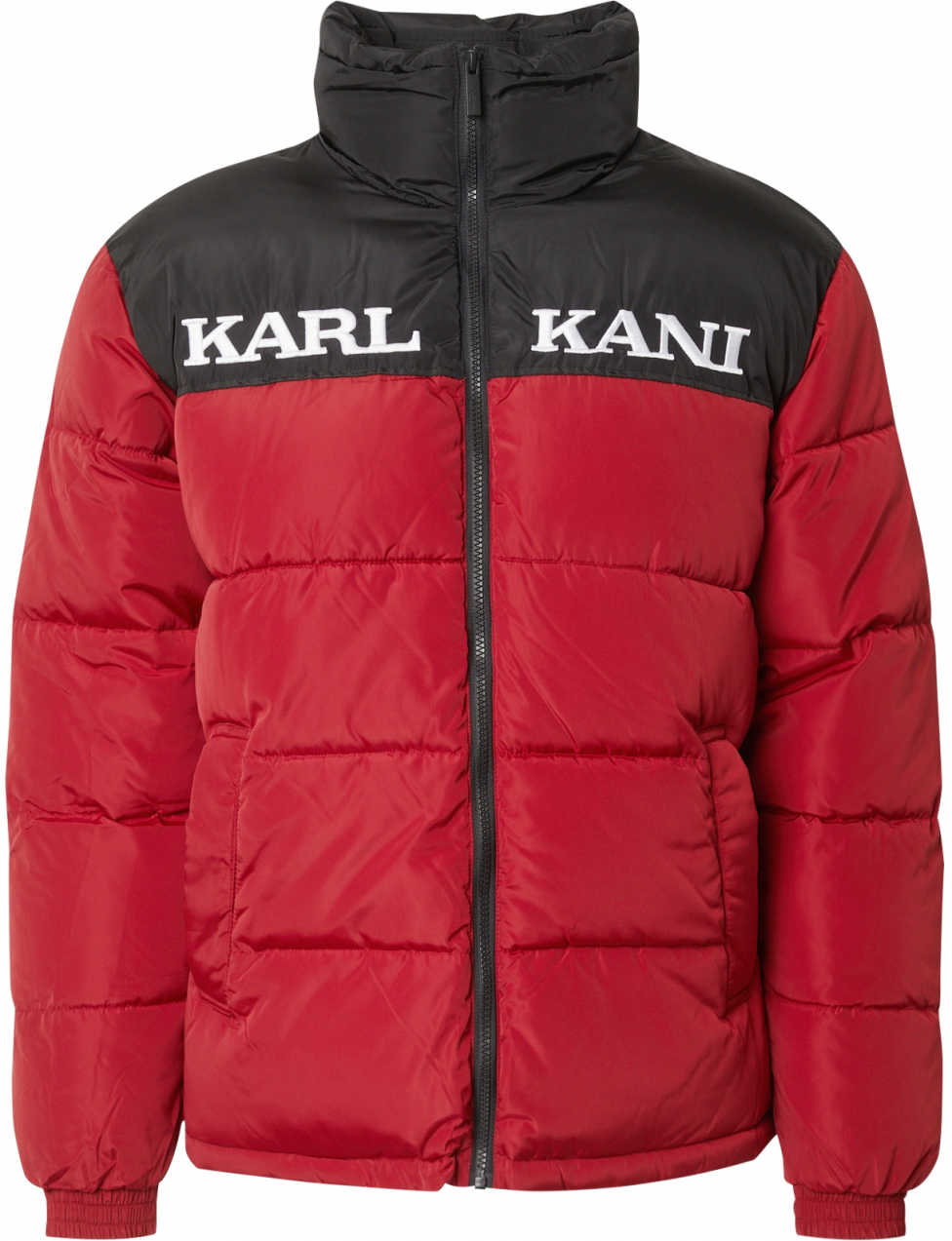 Karl Kani Zimná bunda 'Essential'  červená / čierna / biela