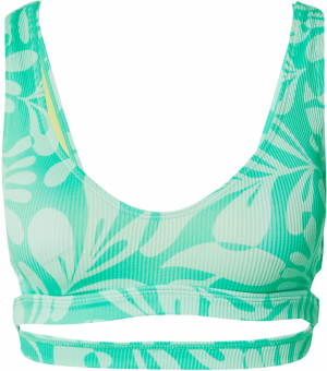 Hurley Športový bikinový top  zelená / mätová / biela