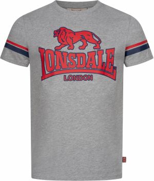 LONSDALE Tričko 'Melthey'  sivá / červená / čierna