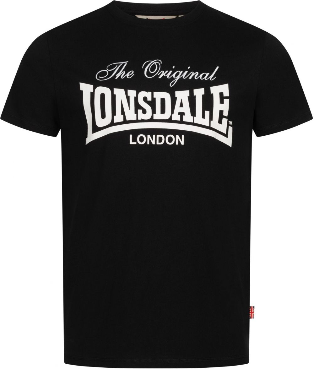 LONSDALE Tričko ' COLSBROOKE '  čierna / biela