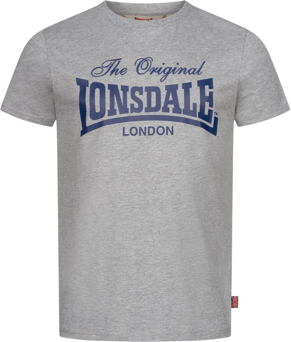 LONSDALE Tričko 'Colsbrooke'  námornícka modrá / sivá