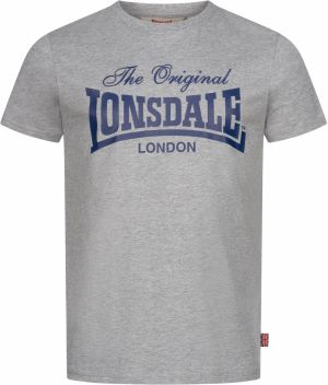 LONSDALE Tričko 'Colsbrooke'  námornícka modrá / sivá