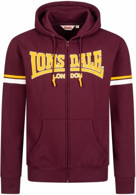 LONSDALE Tepláková bunda 'Darfield'  žltá / tmavočervená / biela