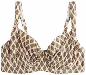 Next Bikinový top  béžová / sivá / kaki