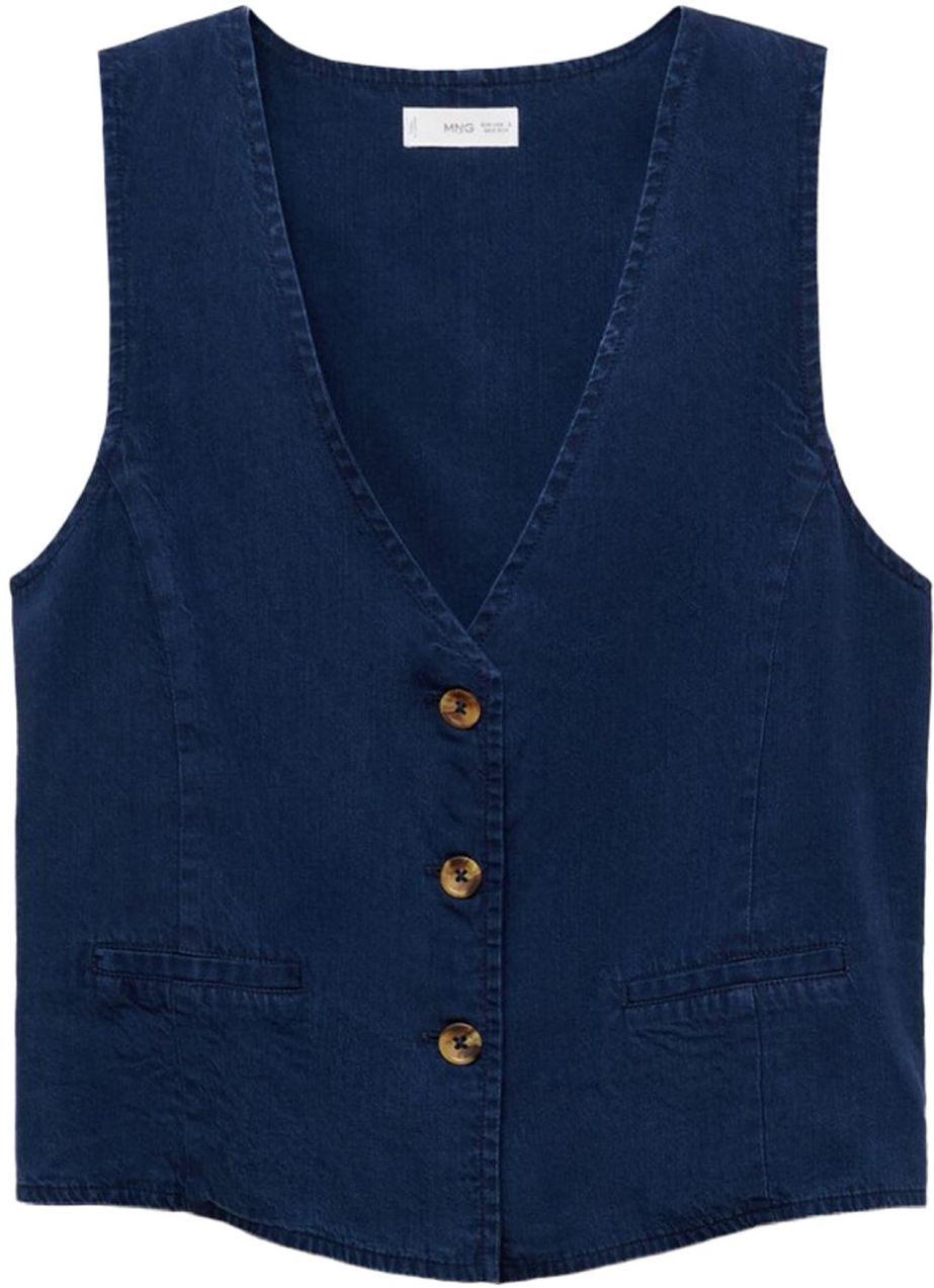 MANGO Vesta k obleku 'CRETA'  modrá denim