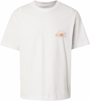 JACK & JONES Tričko 'JORCanggu'  azúrová / mandarínková / biela