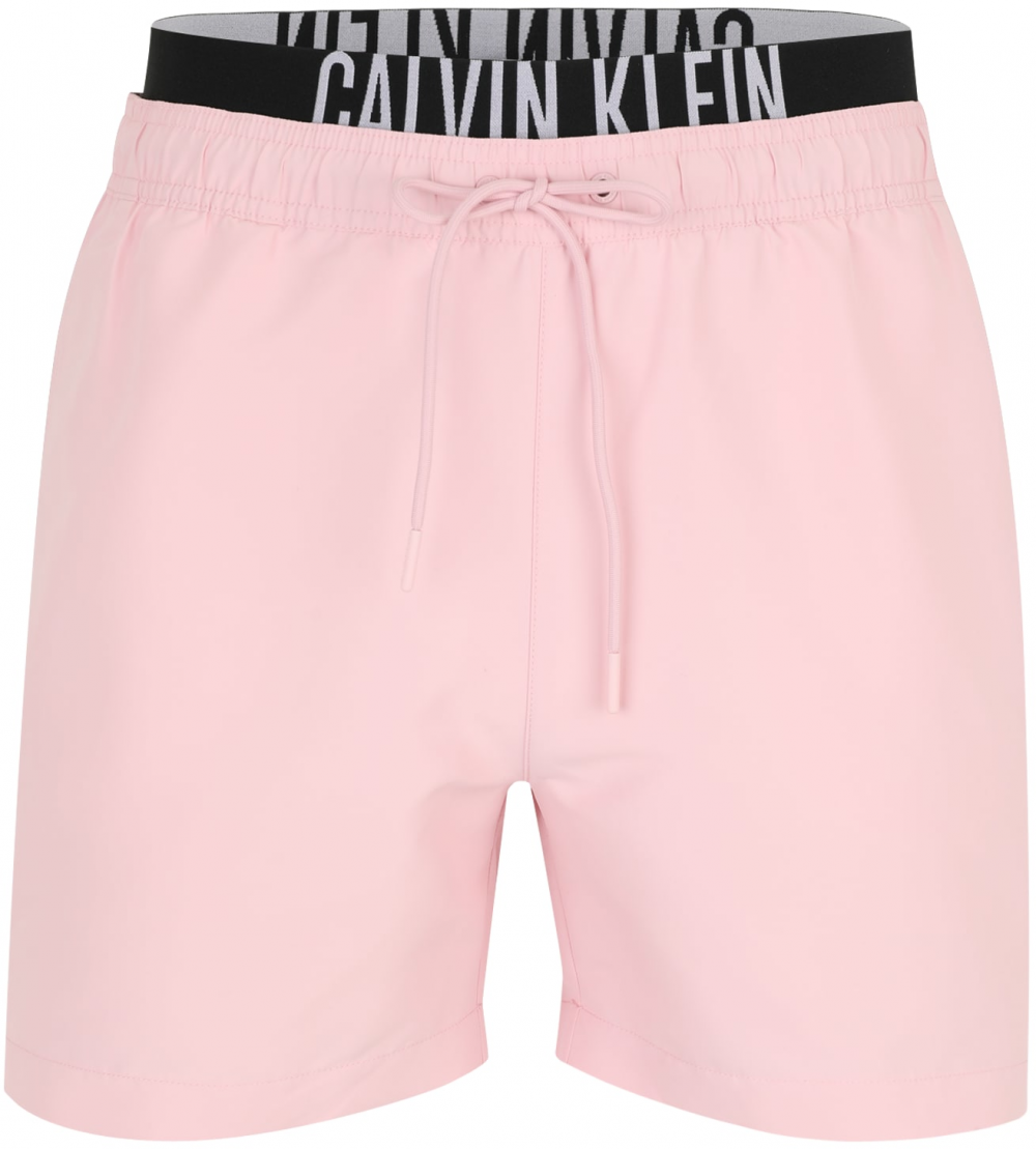 Calvin Klein Swimwear Plavecké šortky  ružová / čierna / biela