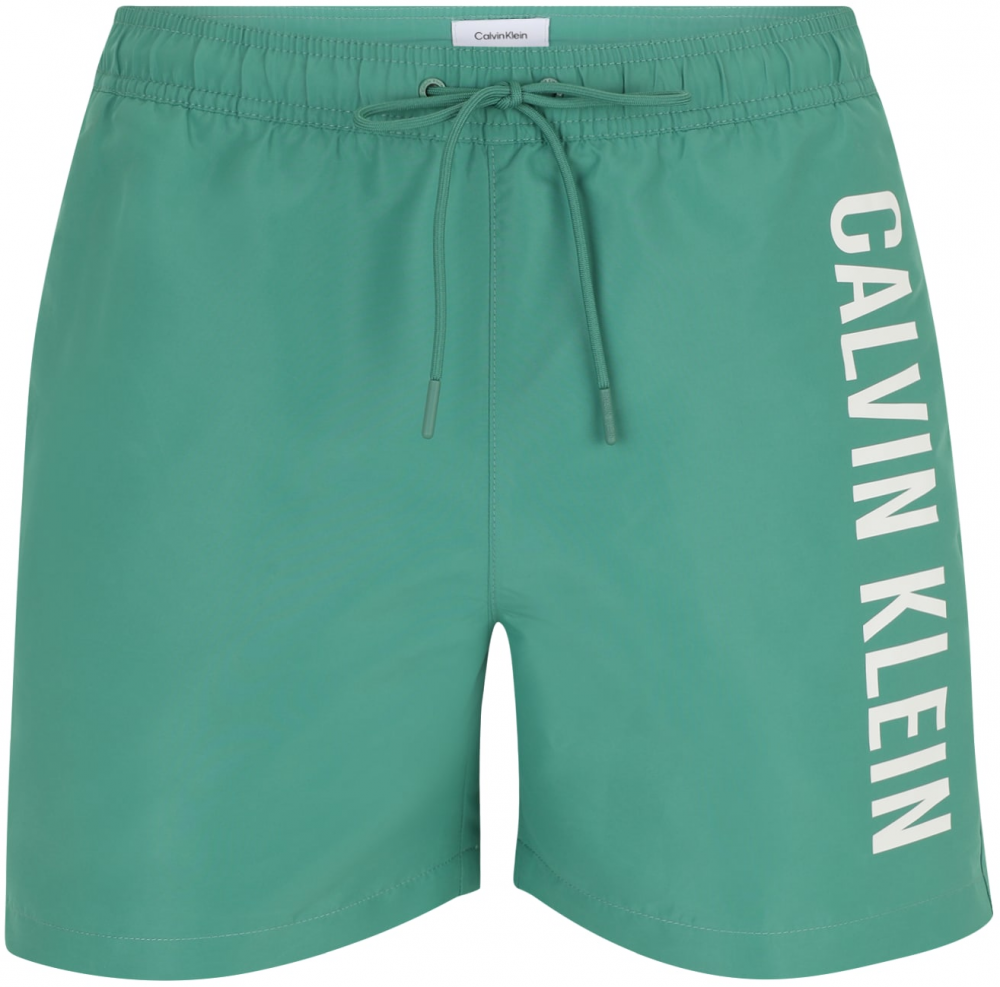 Calvin Klein Swimwear Plavecké šortky  zelená / biela