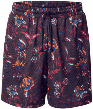 PUMA Nohavice 'FLORAL SPORT'  tmavooranžová / vínovo červená / čierna / biela