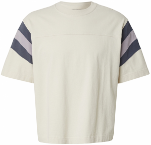 Abercrombie & Fitch Tričko  krémová / námornícka modrá / orgovánová