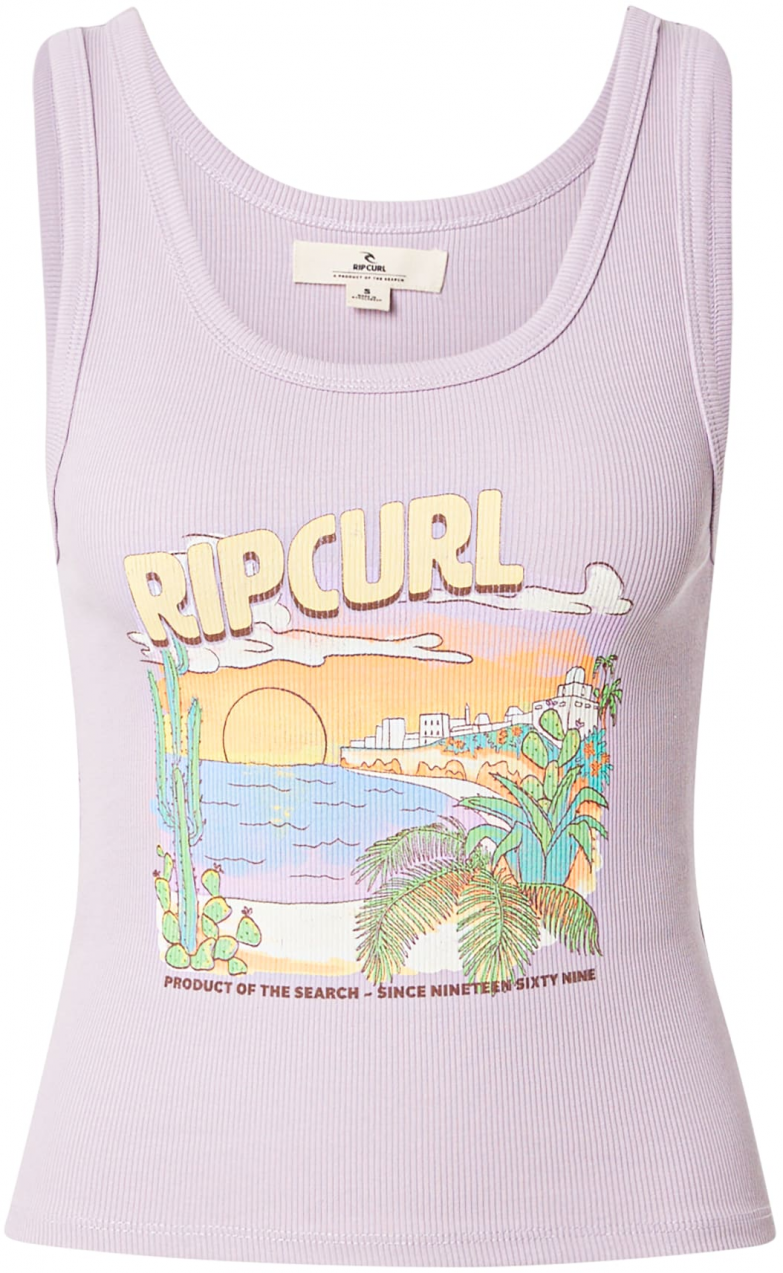 RIP CURL Top 'LA PALOMA'  tmavohnedá / pastelovo žltá / orgovánová / oranžová