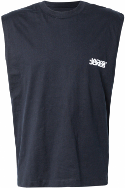 JACK & JONES Tričko 'JCOSAGO'  čierna / biela