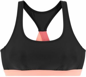 LASCANA ACTIVE Športový bikinový top  pastelovo ružová / čierna