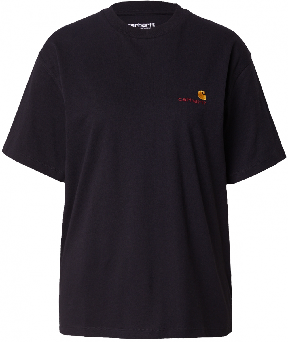 Carhartt WIP Tričko 'American Script'  karí / čerešňová / čierna