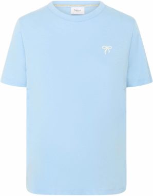 SAINT TROPEZ Tričko 'Jadeen'  svetlomodrá / biela