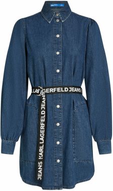 KARL LAGERFELD JEANS Košeľové šaty  modrá denim
