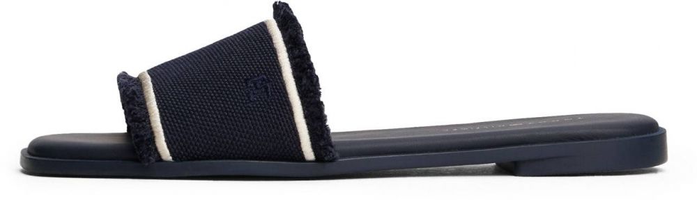 TOMMY HILFIGER Šľapky  námornícka modrá / šedobiela