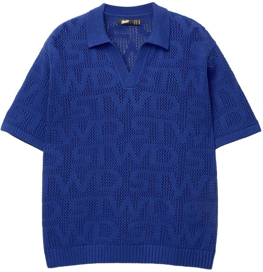 Pull&Bear Sveter 'STWD'  modrá