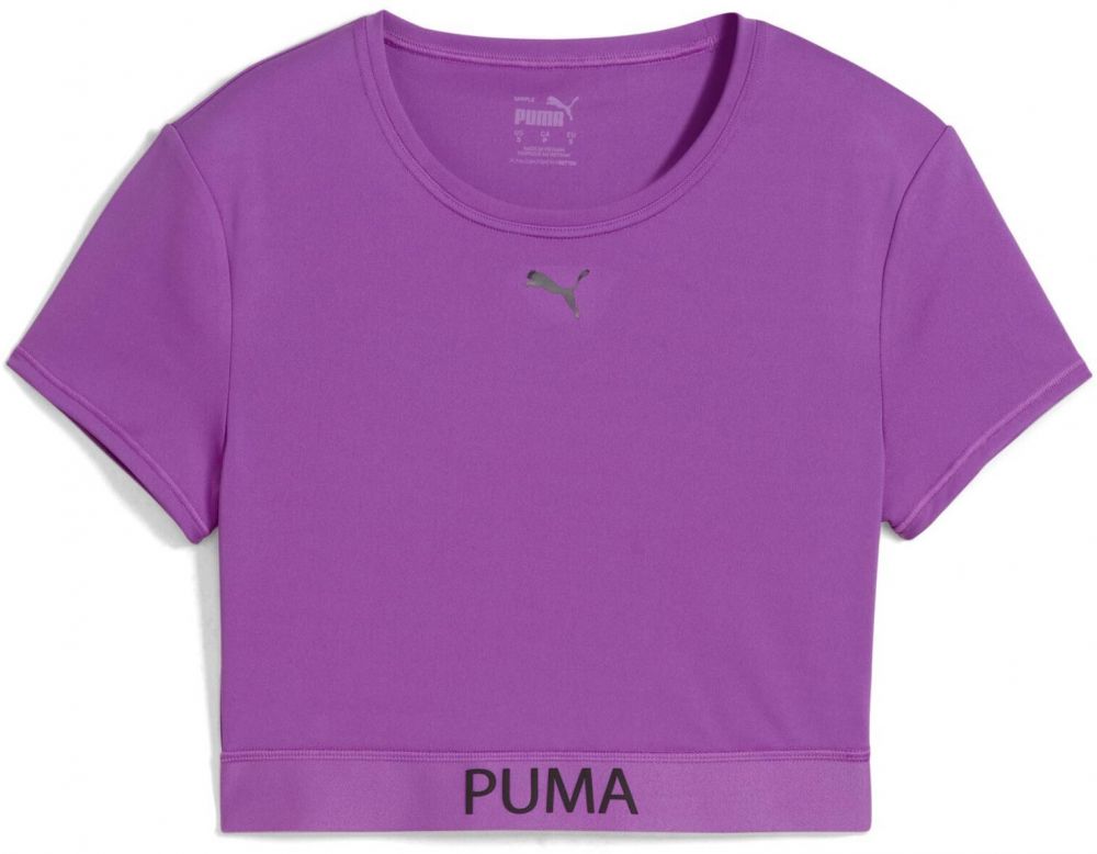 PUMA Funkčné tričko 'Strong'  tmavofialová / čierna