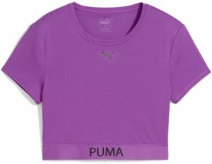 PUMA Funkčné tričko 'Strong'  tmavofialová / čierna