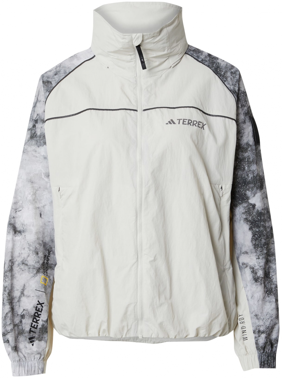 ADIDAS TERREX Outdoorová bunda 'National Geographic'  antracitová / tmavosivá / čierna / biela