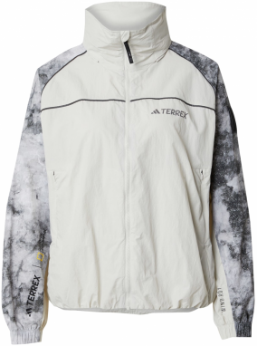 ADIDAS TERREX Outdoorová bunda 'National Geographic'  antracitová / tmavosivá / čierna / biela