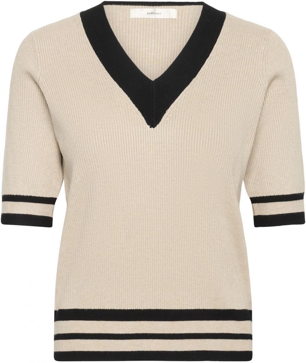 InWear Sveter 'Leenah'  béžová / čierna
