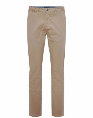 Funky Buddha Chino nohavice  sivobéžová