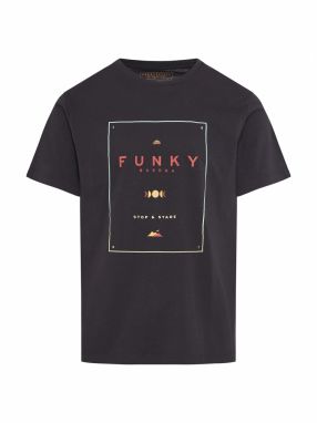 Funky Buddha Tričko  zlatá žltá / antracitová / mätová / ohnivo červená