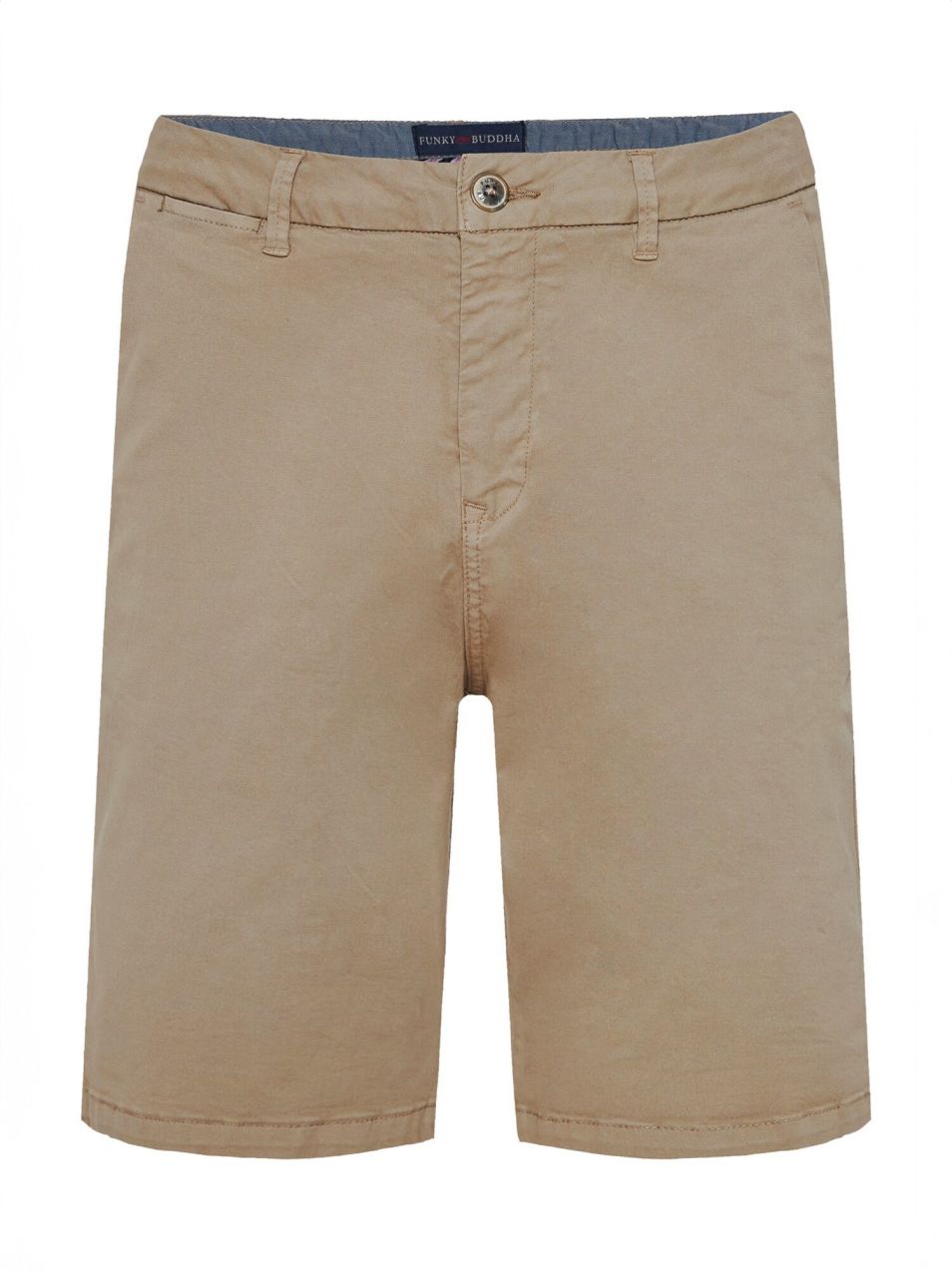 Funky Buddha Chino nohavice  sivobéžová